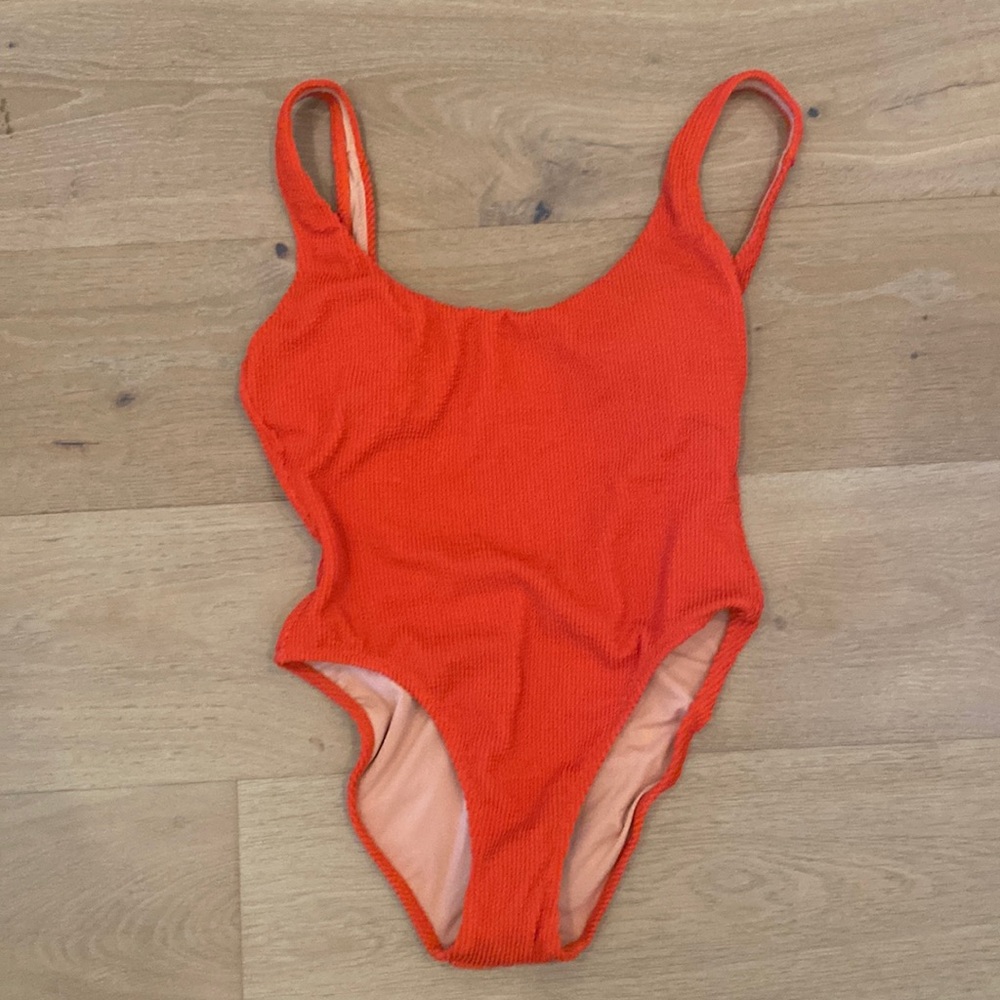 J.Crew one piece in vibrant flame